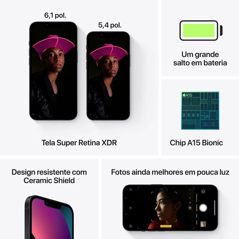 Apple iPhone 13 256GB Meia-noite