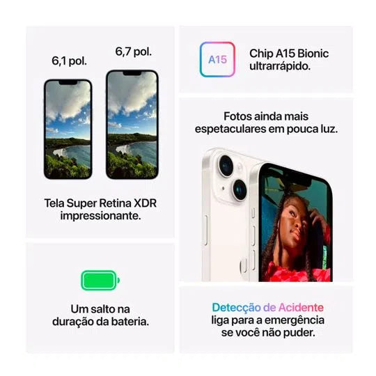 Apple iPhone 14 128GB Meia-noite